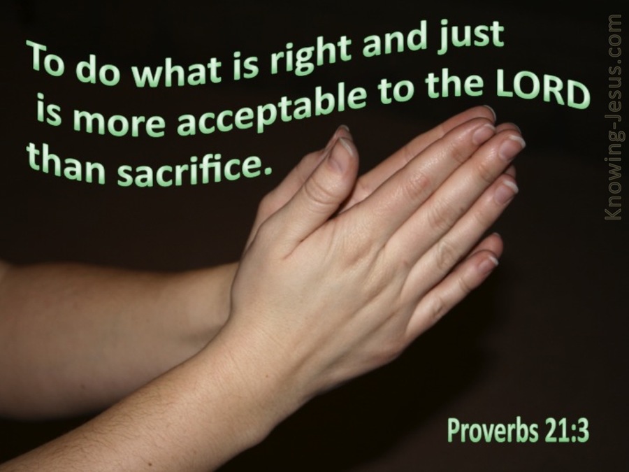 Proverbs 21:3 Better Than Sacrifice (black)